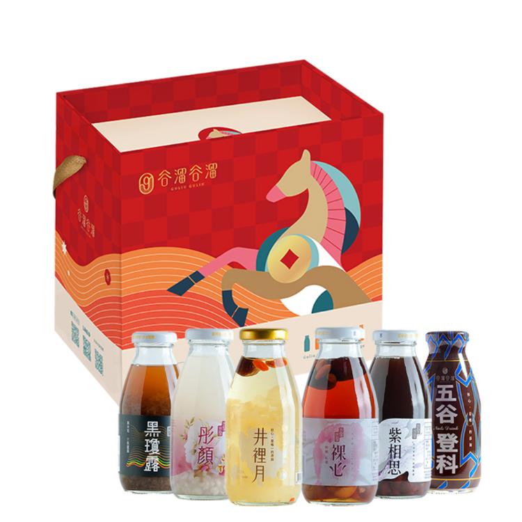 【谷溜谷溜】馬到成功·年節禮盒6入/盒 (295mlx6入)
