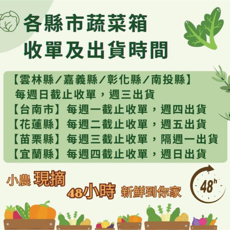 【機善小農_蔬菜箱】苗栗縣_經濟箱6件(有機友善/產地鮮採直送/支持家鄉好農產)