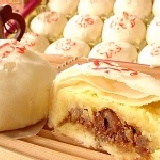 綠豆椪(1個)+ 歐克果仁/桃山和梅(1個)=試吃價38元 9/10日至9/20日試吃價只要38元