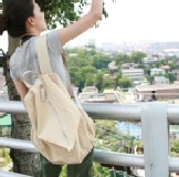 帆布休閒雙肩背包