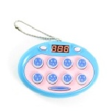 掌上型打地鼠玩具 68關遊戲8個地鼠 計分屏顯示+音量調整+可選關手指打鼴鼠電動玩具 809型 藍 特價：$189