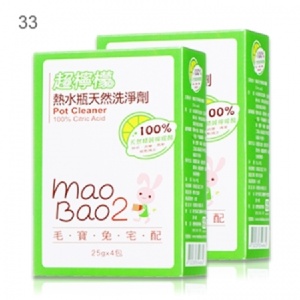 33.毛寶兔超檸檬熱水瓶洗淨劑25g*4包 x2盒*