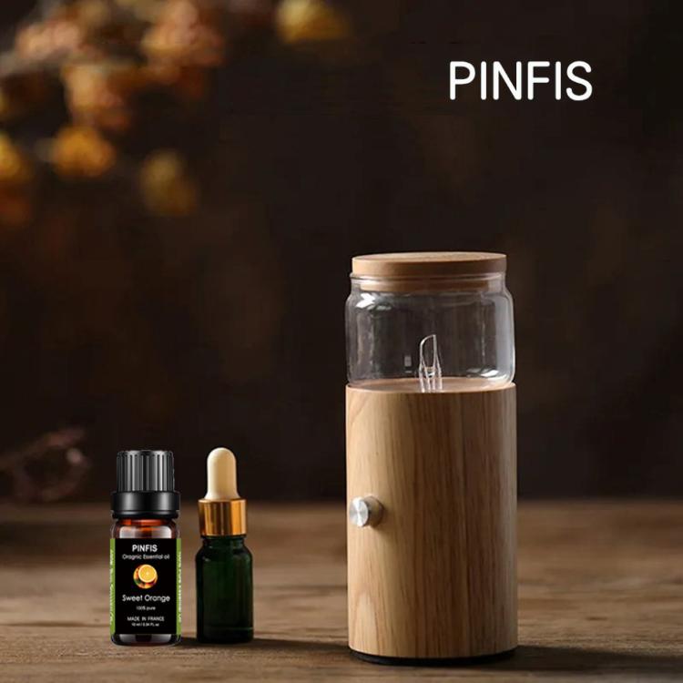 免運!【品菲特PINFIS】玻璃實木精油擴香儀 香氛機-直筒型(贈法國有機甜橙精油10ml) 玻璃