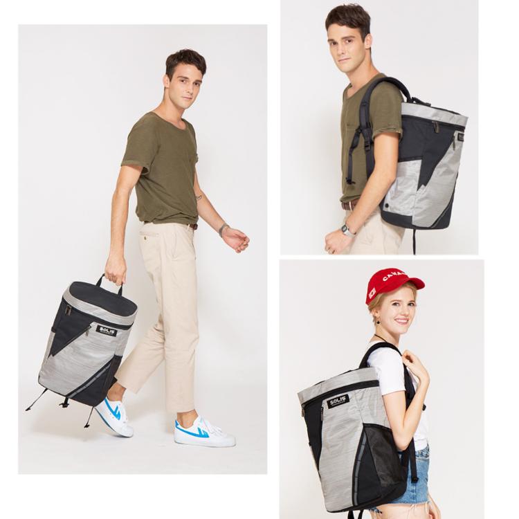 福利品【SOLIS】星燦銀系列桶型後背包-璀璨銀