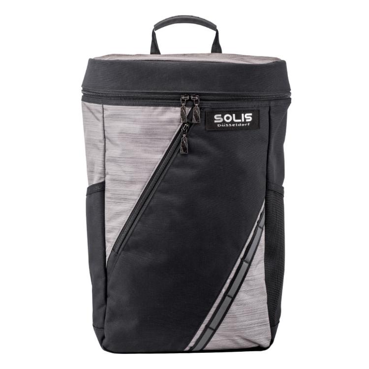 福利品【SOLIS】星燦銀系列桶型後背包-銀幻黑
