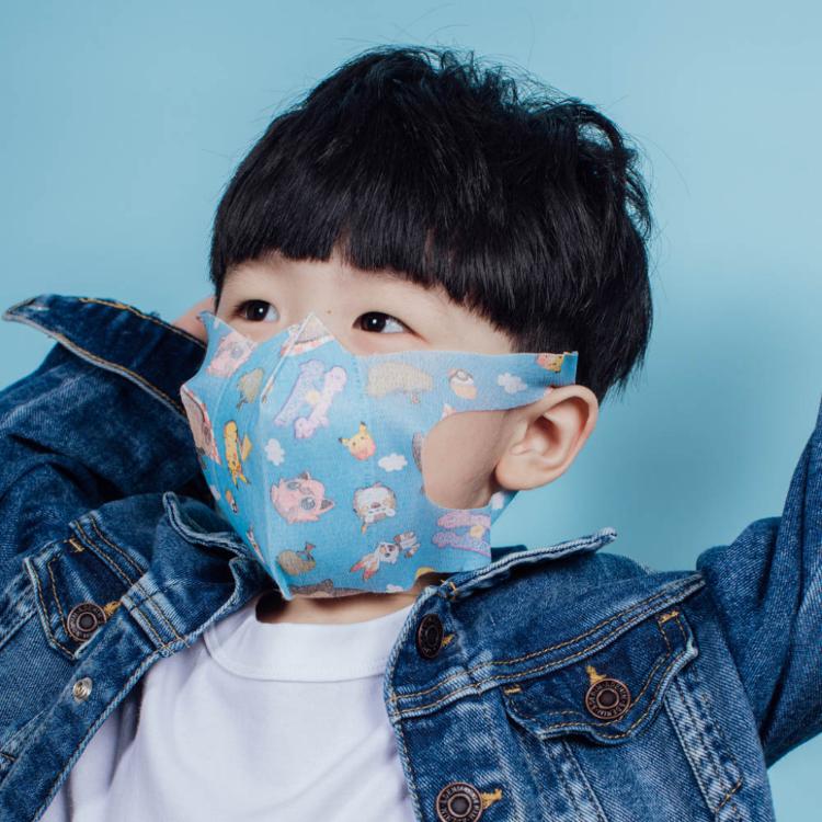 【SOLIS】NCI寶可夢3D立體醫用口罩-藍-晴天寶可夢(兒童款)