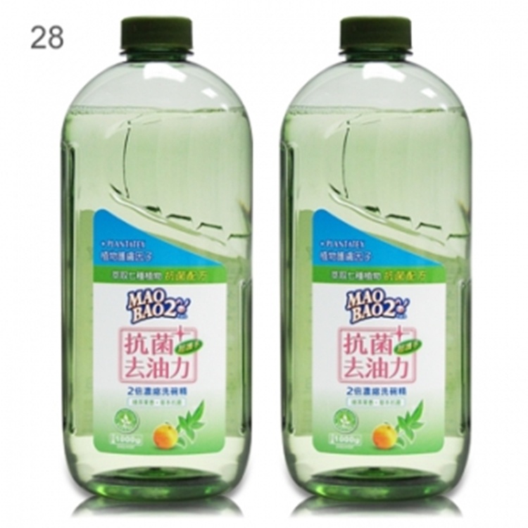 28.毛寶兔超護手2倍濃縮洗碗精-補充瓶1000g x2（綠茶果香）*