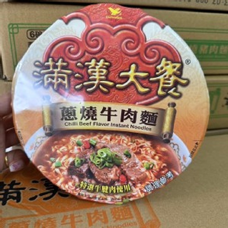 滿漢大餐碗麵(蔥燒牛肉) 規格：6碗一箱