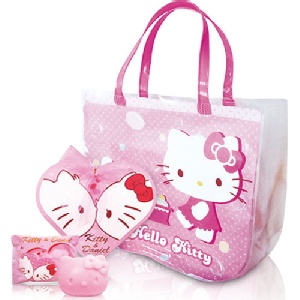 Kitty 親親寶貝限量袋組(情人皂+寶貝袋)