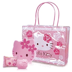 Kitty 經典薔薇限量袋組(櫻花皂(KT款)+薔薇袋)