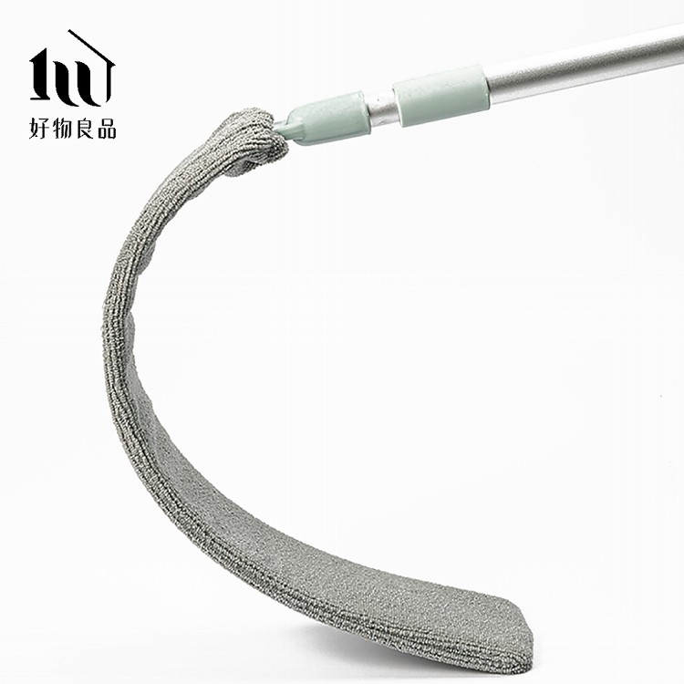 【好物良品】伸縮加長角落縫隙除塵擦刷把套裝組(刷套可拆可洗) 扁平長柄除塵撢 床下沙發隙縫除塵