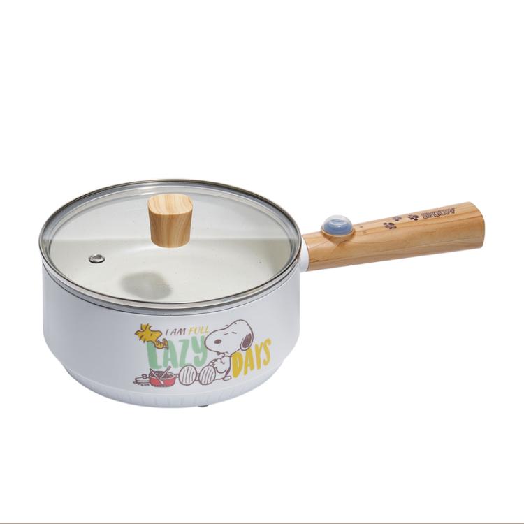 【SNOOPY 史努比】吃貨系列-S18雙層防燙不沾烹飪鍋