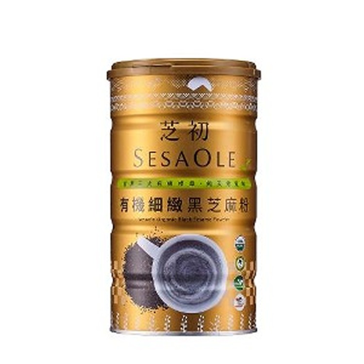 【芝初】有機細緻黑芝麻粉380g/罐