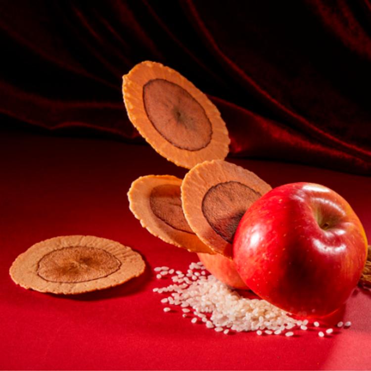 【久久津】原味蘋果米餅鐵禮盒(16片/盒 附提袋)