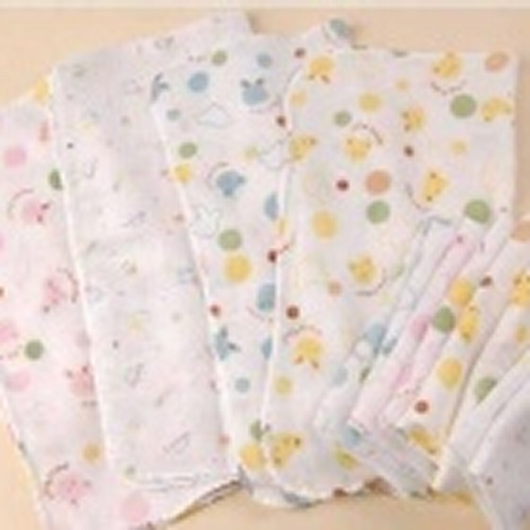 ◎芭比媽咪◎【AF-003A】 魯拉拉~純棉雙層紗布巾八件組─浴巾*1洗澡巾*2口水巾*5