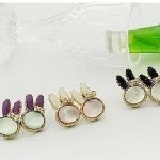 甜美小可愛超人氣貝殼小兔子耳釘 (25元均一價專區) 特價：$25