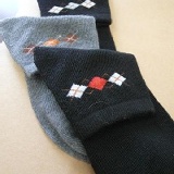 純棉格子短襪、12雙120元 特價：$120