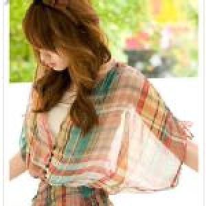 花漾格紋兩件式雪紡上衣(附小可愛)【8866】(原價390元)