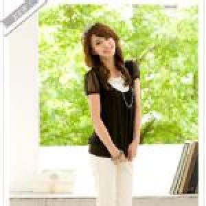 薔薇花蕾絲假兩件式上衣【8012】(原價330元)