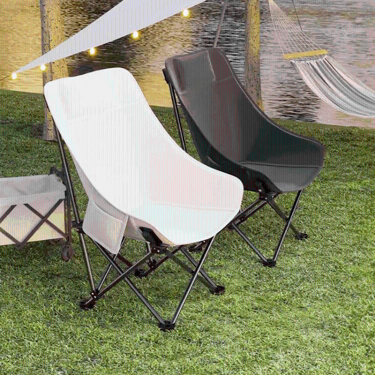 【DaoDi】免安裝露營椅摺疊月亮椅贈收納袋-高背款