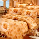 ◤人人瘋◢ 雙人三件式床包組『金莎小熊』100%MIT台灣製造 100%精梳純棉布料 6869