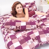 床包兩用毯組 - 單人3.5X6.2尺 [暖烘烘搖粒絨 - 美學拼盤] MIT台灣製造