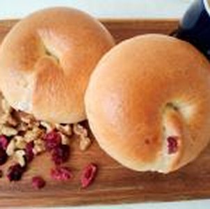 核桃蔓越莓貝果3入(奶素)