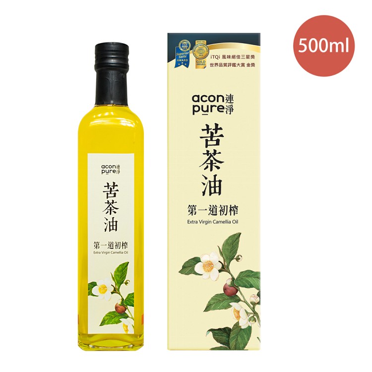 免運!【acon pure】連淨苦茶油大瓶 500ml/瓶