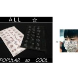 成人三層白色羅馬文三種圖案一包10片裝