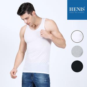 【HENIS】男款100%純棉針織背心(3色任選/內衣/透氣/舒適21005)