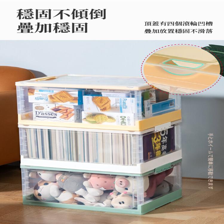 【DaoDi】102L巨無霸三開折疊收納箱(摺疊收納箱箱/ 滑輪置物箱/收納盒/衣物收納箱)(顏色任選)