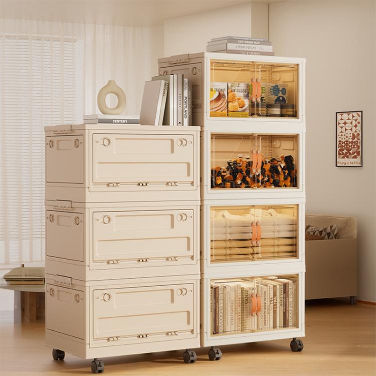 【DaoDi】三層五開門折疊收納箱贈萬向煞車輪