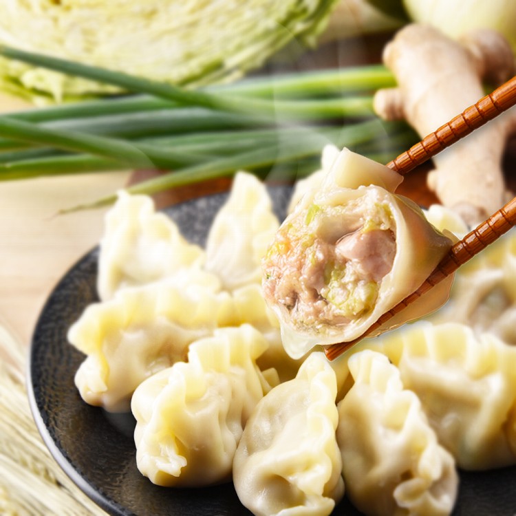 【威海Way Hai】28g超大顆高麗菜豬肉水餃 鮮Ｑ手作汁汁餃