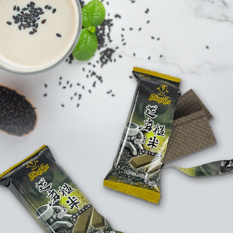 【Mincher明奇】芝麻糙米夾心酥輕巧包(夾心餅乾/8小包入)