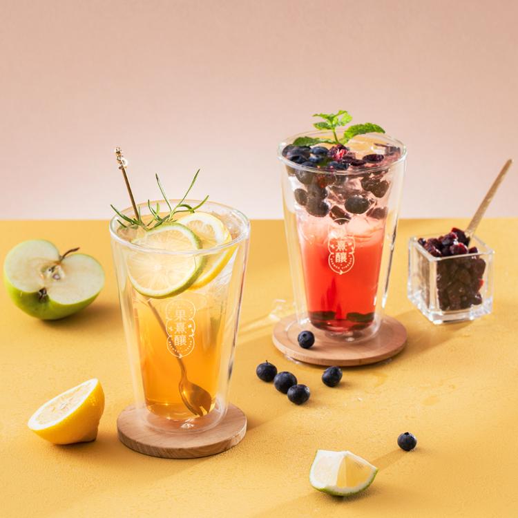 【果熹釀】純古法天然果醋 雙口味輕巧包 藍莓蔓越莓x青蘋果檸檬兩款各五包(每袋10包)