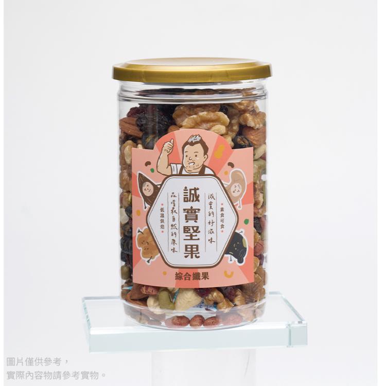 【誠實堅果】綜合纖果320g(杏仁果/腰果/核桃/南瓜子/蔓越莓/葡萄乾/綜合堅果/果乾/低溫烘焙)