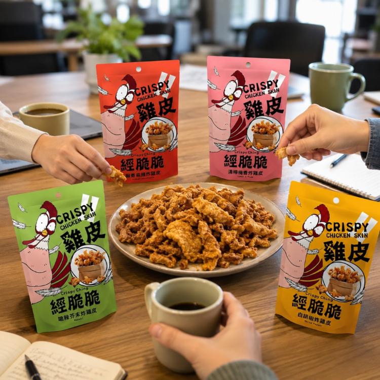 【經脆脆 Crispy Ching】酥炸雞皮餅乾 - (椒香麻辣),城中門一品,下酒菜,經脆脆,雞皮餅乾,辦公室零食