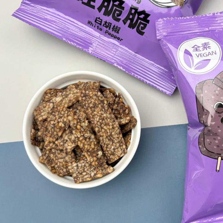 【經脆脆】 米血脆片－經典白胡椒（全素零食/追劇涮嘴/台灣味伴手禮/夜市經典小吃零食）