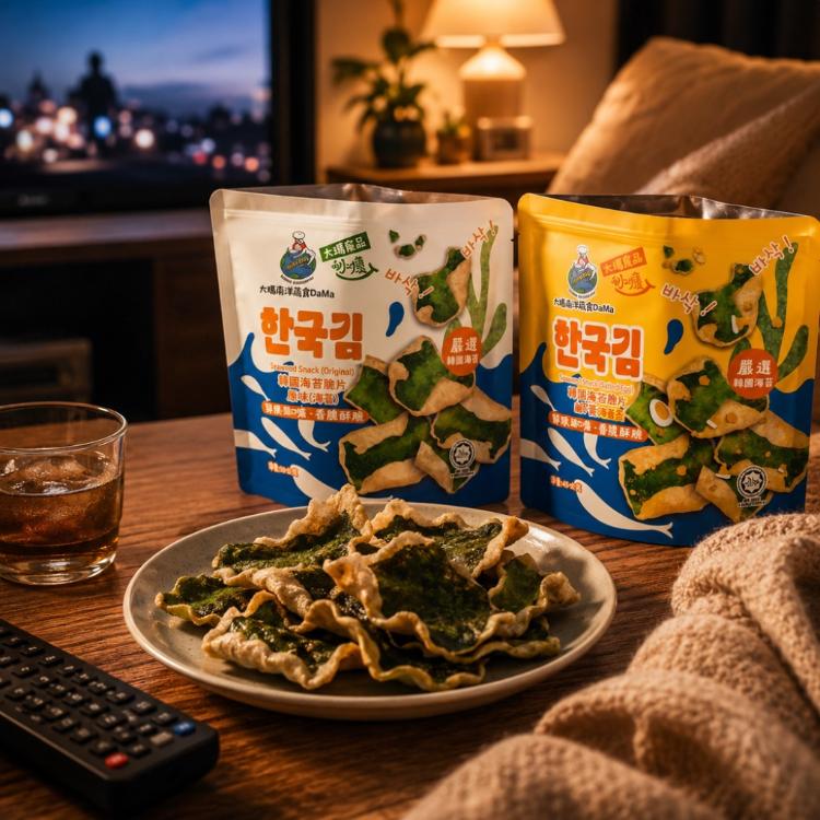 【大瑪南洋蔬食】韓國愉皮酥 - (鹹蛋),韓國愉皮酥,鹹蛋零食,韓國海苔酥,韓國零食,南洋蔬食