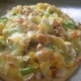 燻雞披薩(燻雞肉,青椒,杏包菇,玉米,洋蔥) (6吋薄脆皮冷凍披薩)