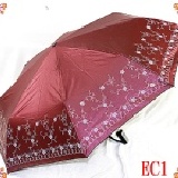 巴洛克風三折全自動開收傘【華麗.古典.令人激賞的巴洛克風格】 EC1 紅色(全自動手把採用國際名牌跑車法拉利專用傘高質感握把)