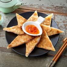 月亮花枝蝦餅 規格：2片/包 共480公克 醬包淨重：25公克/包 (2入)