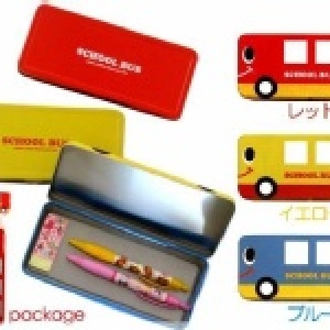 ☆。° ο╮PALI PALI日韓雜貨鋪╭ o °。☆黃色可愛BUS汽車造型鐵面鉛筆盒