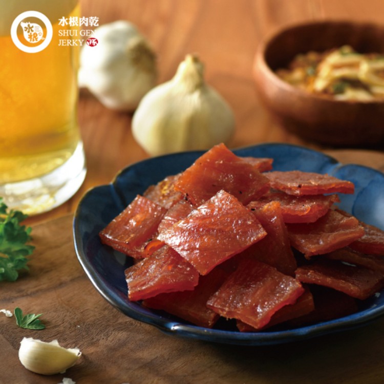 【水根肉乾】團購熱銷-檸檬圓燒豬肉乾/原味原燒豬肉乾/蒜一口豬肉乾 3款任選