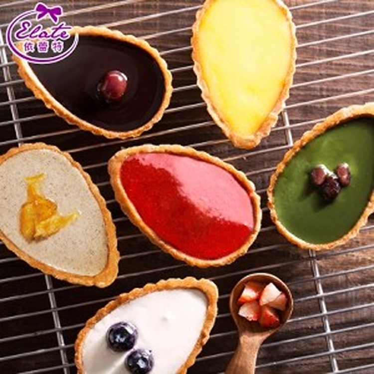 【依蕾特】綜合花瓣乳酪塔(冷凍)─檸檬、雪藏原味、經典可可、抹茶紅豆、草莓、蜜橙