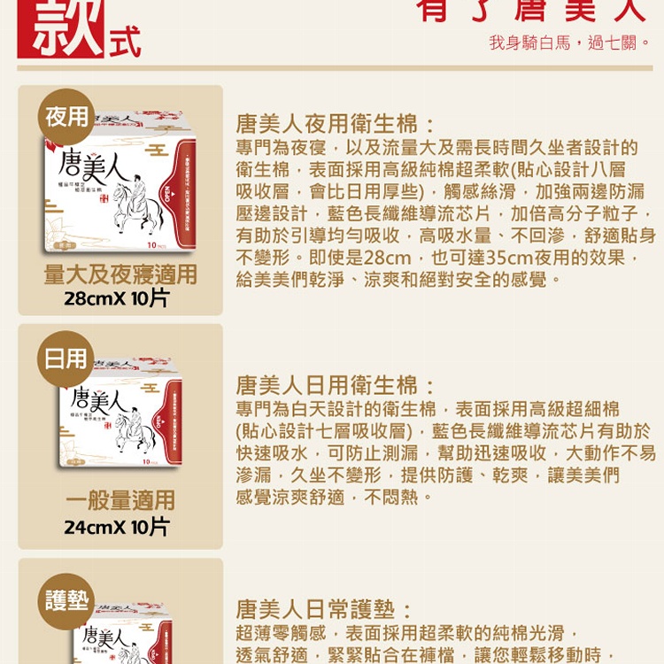 唐美人牛樟芝漢方衛生棉-日用福袋A組