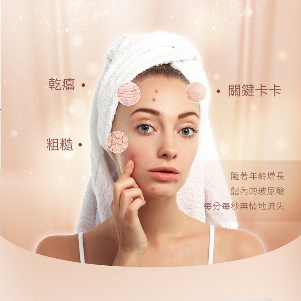 關鍵卡卡,隨著年齡增長,體內的玻尿酸,每分每秒無情地流失。