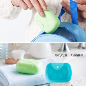 創意防漏 糖果色肥皂盒 清新貓爪設計 按扣式旅行皂盒 攜帶式香皂盒 手工香皂收納盒(小)