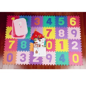 明德 0~9數字 環保無毒 EVA 巧拼地墊 塑膠地墊 寶寶爬行墊 遊戲墊 30*30cm