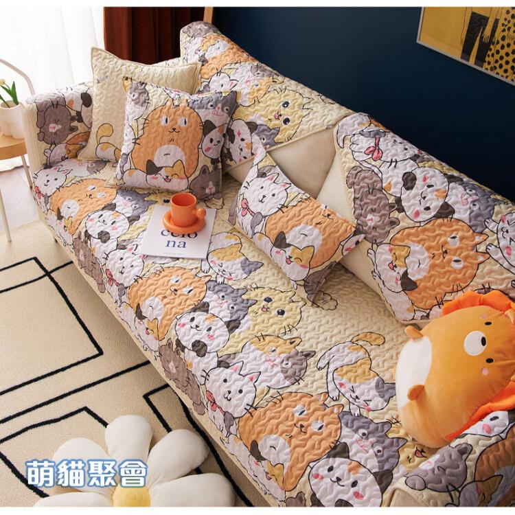 【DaoDi】純棉透氣防滑沙發墊-雙人(沙發套 防滑沙發墊 沙發坐墊 沙發巾)
